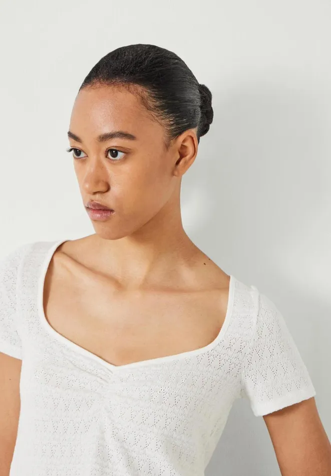 Hush Tops and Tshirts Women Jilly Sweetheart Neckline Top White