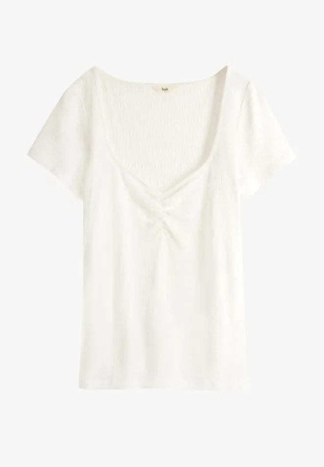 Hush Tops and Tshirts Women Jilly Sweetheart Neckline Top White