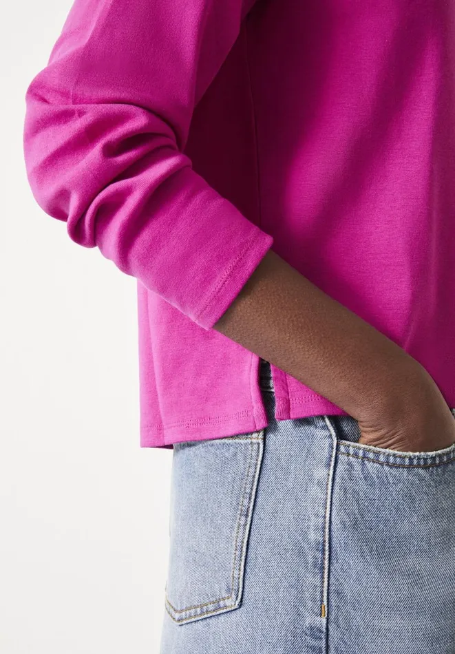 Hush Tops and Tshirts Women Matilda Cotton Raglan Top Bright Pink