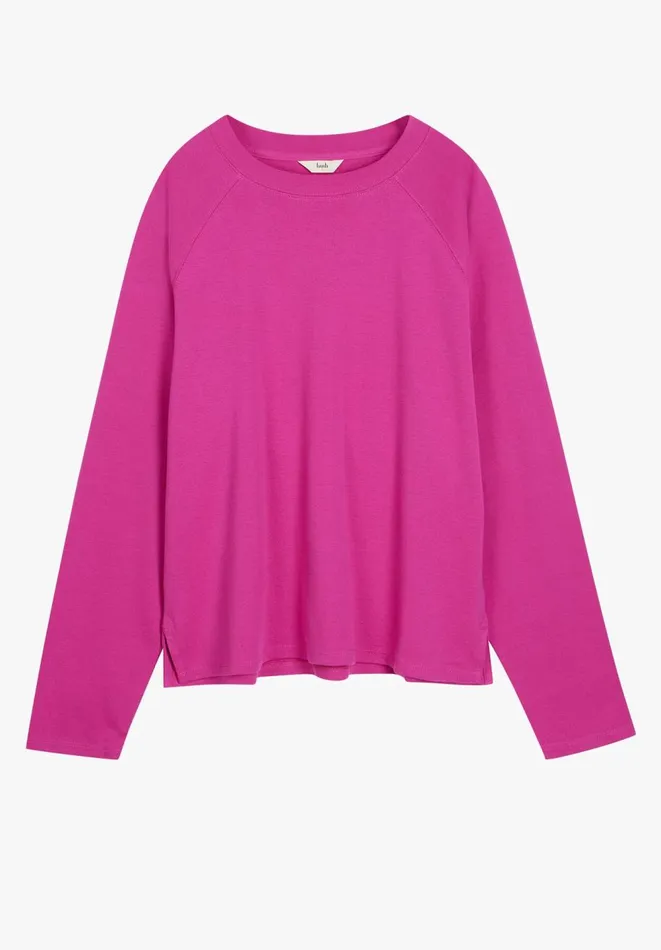Hush Tops and Tshirts Women Matilda Cotton Raglan Top Bright Pink