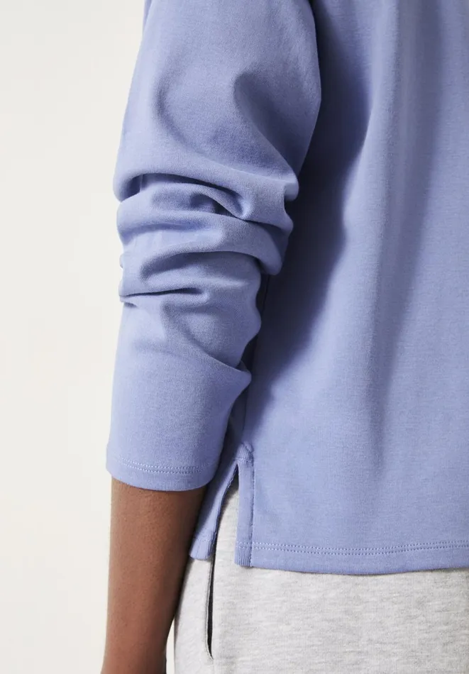 Hush Tops and Tshirts Women Matilda Cotton Raglan Top Dusty Blue