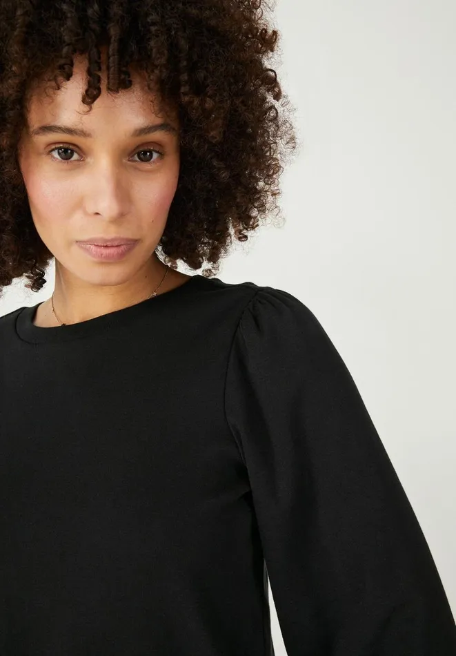 Hush Tops and Tshirts Women Mimi Puff Sleeve TShirt Black
