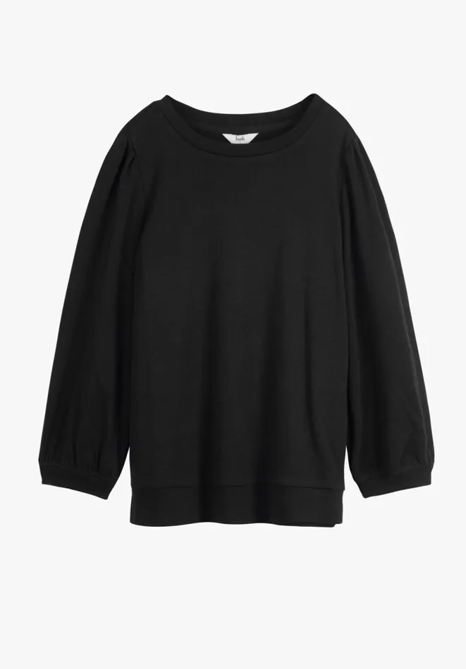 Hush Tops and Tshirts Women Mimi Puff Sleeve TShirt Black