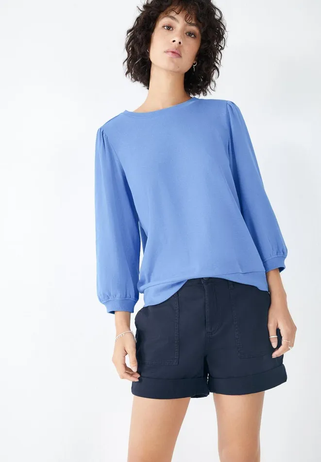 Hush Tops and Tshirts Women Mimi Puff Sleeve TShirt Periwinkle Blue