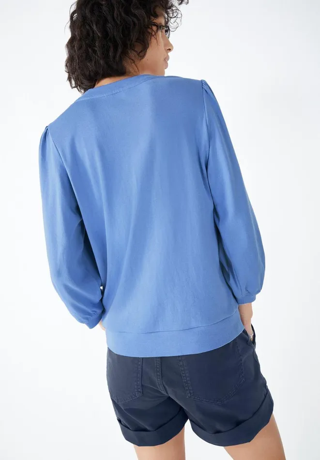 Hush Tops and Tshirts Women Mimi Puff Sleeve TShirt Periwinkle Blue Hush Tops and Tshirts Women Mimi Puff Sleeve TShirt Periwinkle Blue