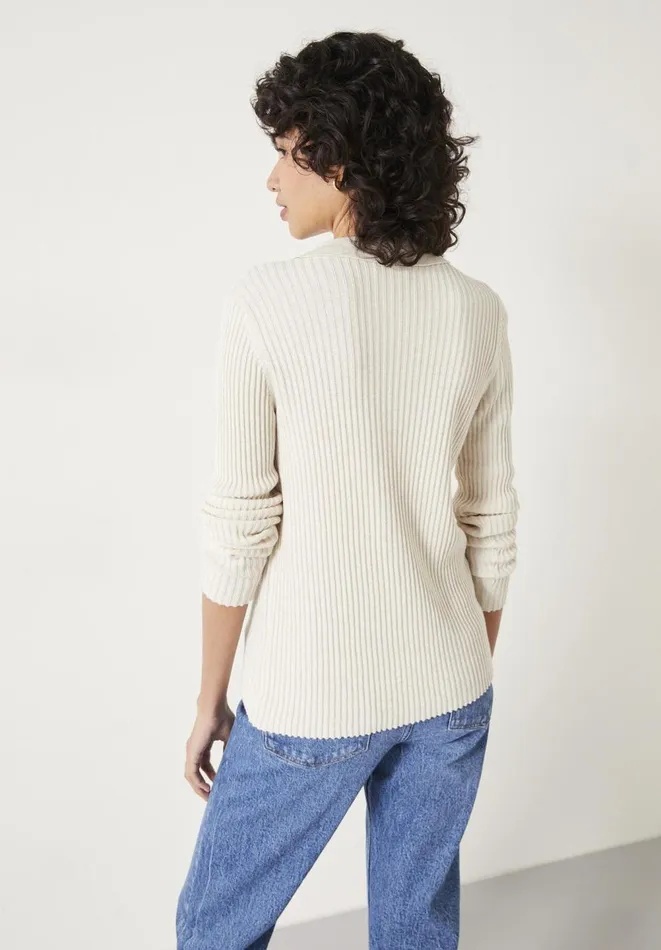 Hush Tops and Tshirts Women Miquita Collared Knitted Cardigan Ecru