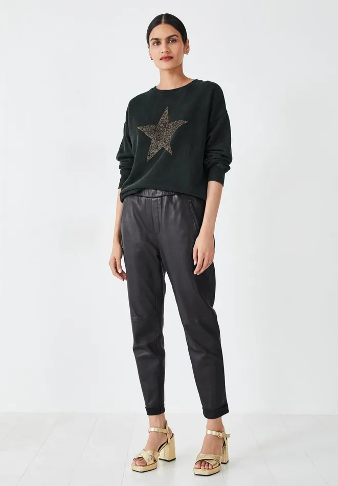 Hush Tops and Tshirts Women Remi Rhinestone Sweatshirt Black Multi