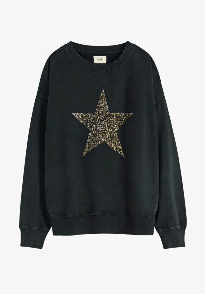 Hush Tops and Tshirts Women Remi Rhinestone Sweatshirt Black Multi