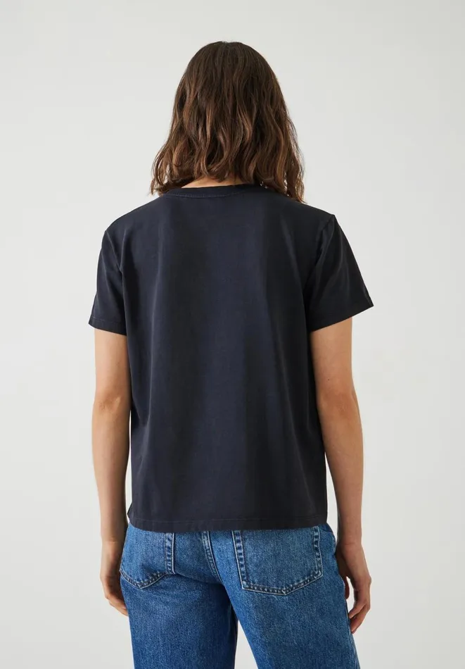 Hush Tops and Tshirts Women Ticket Graphic Washed TShirt Black Onyx