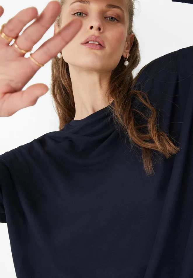 Hush Tops and Tshirts Women Wide Jersey Top Midnight