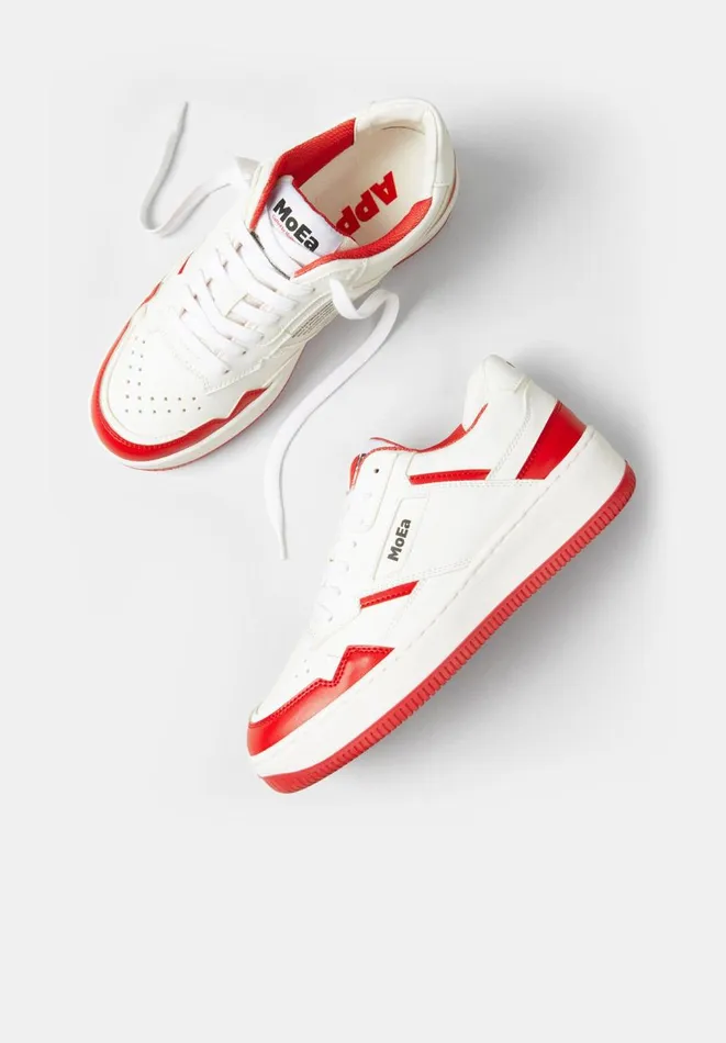 Hush Trainers Women MoEa GN130 Trainer White and Red