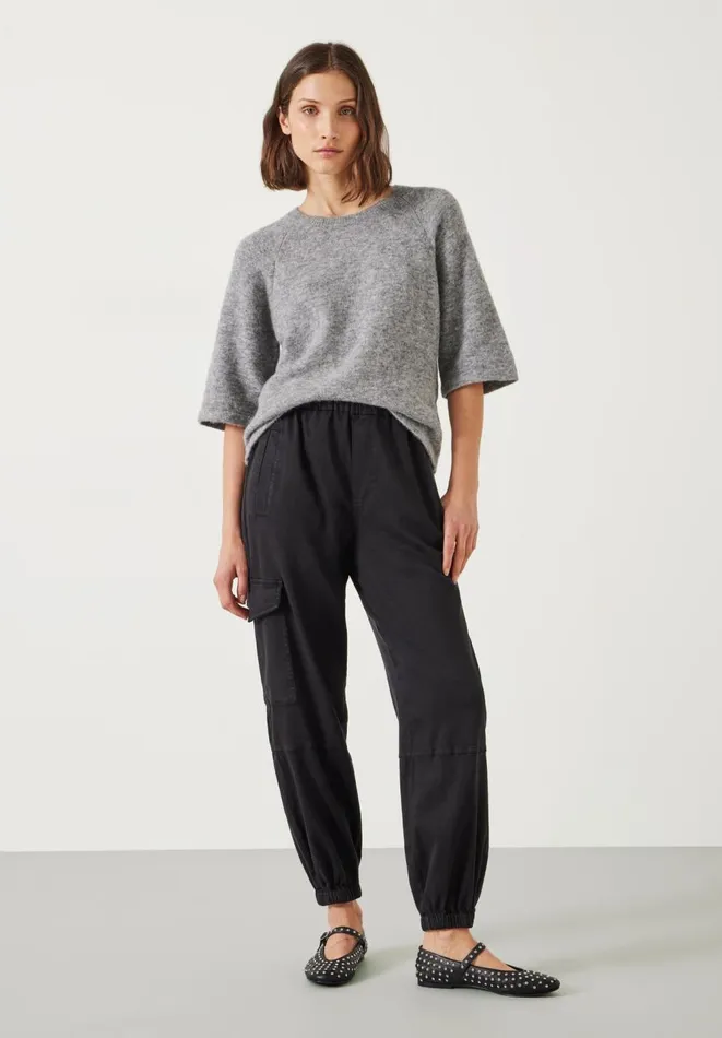 Hush Trousers Women Ava Washed Cargo Trousers Washed Black