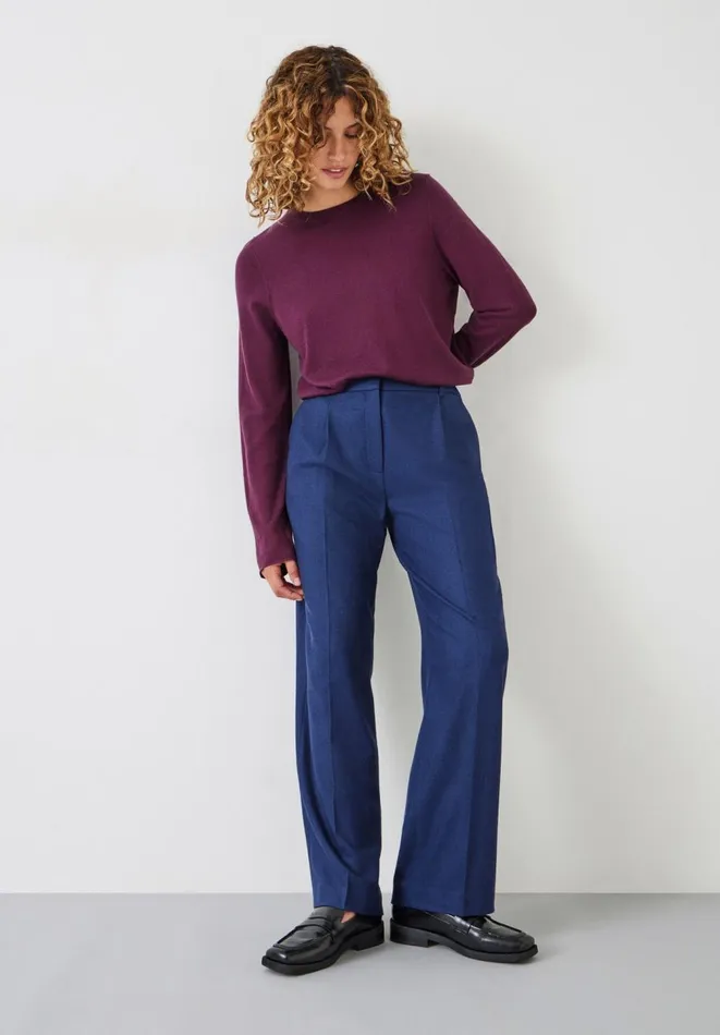 Hush Trousers Women Carine Wool Trousers Mid Blue