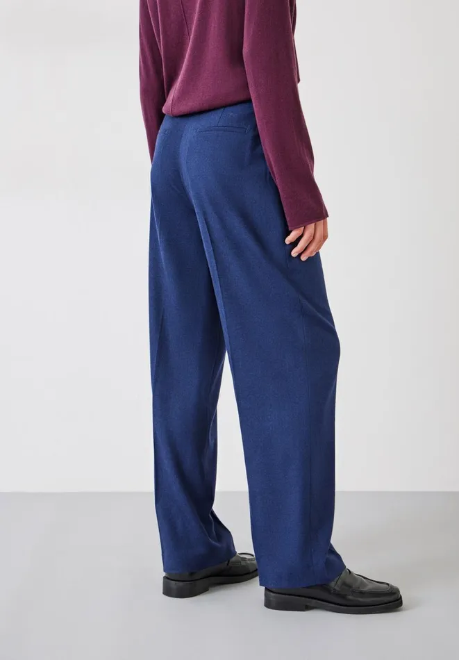 Hush Trousers Women Carine Wool Trousers Mid Blue
