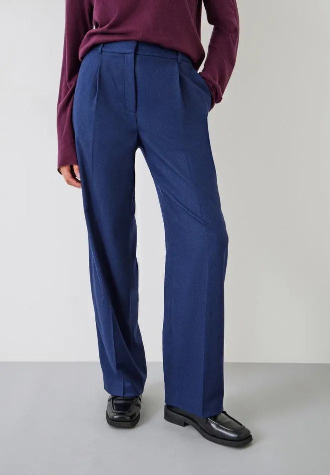Hush Trousers Women Carine Wool Trousers Mid Blue