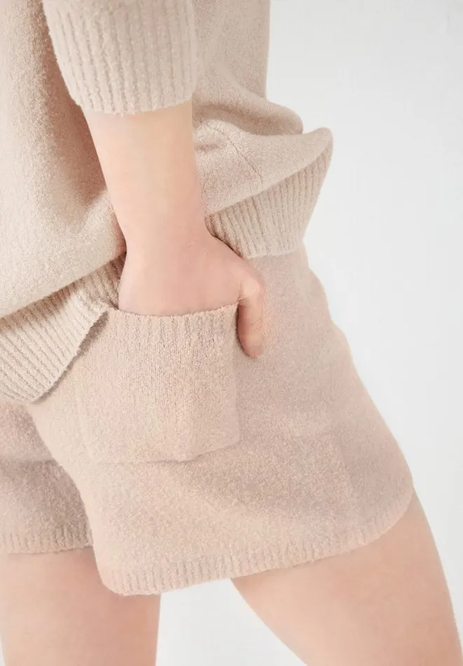 Hush Trousers Women Dixie Knitted Shorts Mushroom Grey