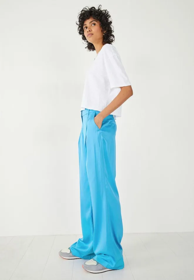 Hush Trousers Women Hayley Satin Trousers Bright Blue Hush Trousers Women Hayley Satin Trousers Bright Blue