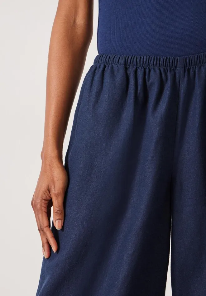 Hush Trousers Women Melissa Linen Wide Leg Trousers Navy Hush Trousers Women Melissa Linen Wide Leg Trousers Navy
