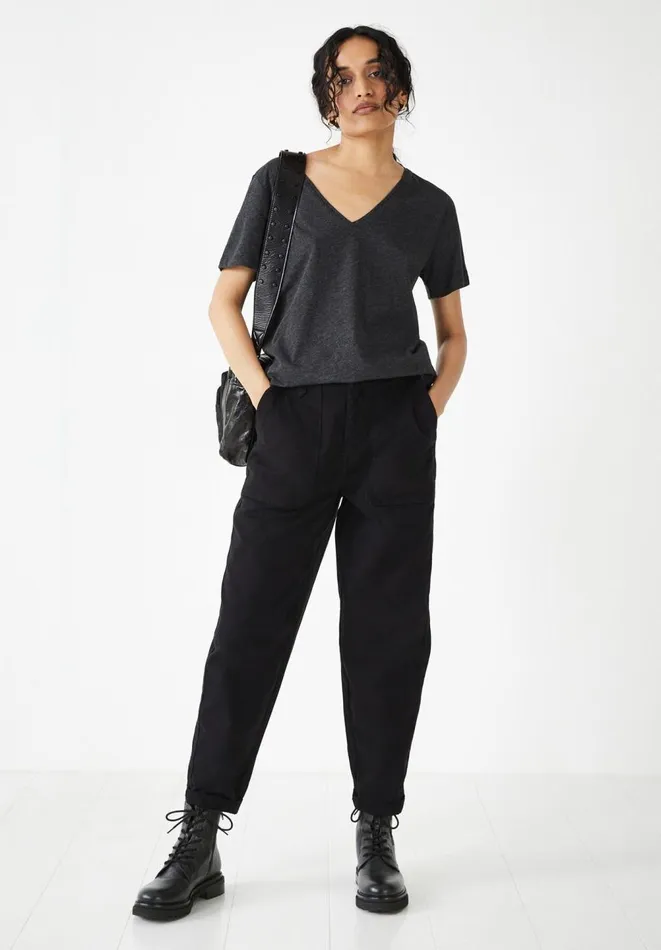 Hush Trousers Women Utility Chino Trousers Black