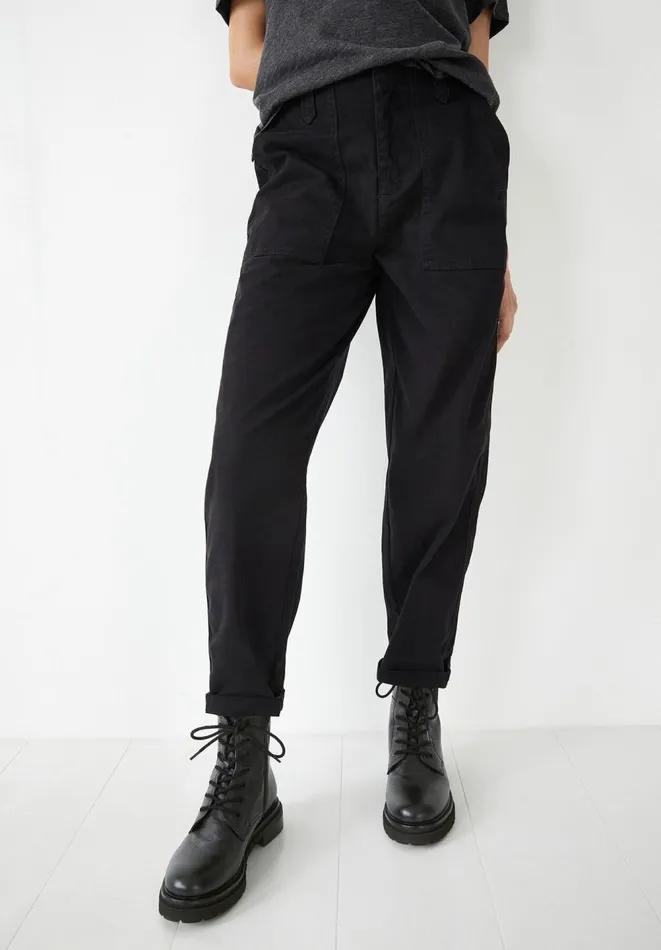Hush Trousers Women Utility Chino Trousers Black Hush Trousers Women Utility Chino Trousers Black