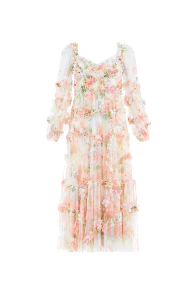 Immortal Rose Maeve Long Sleeve Ballerina Dress Multi Women Needle and Thread Dresses