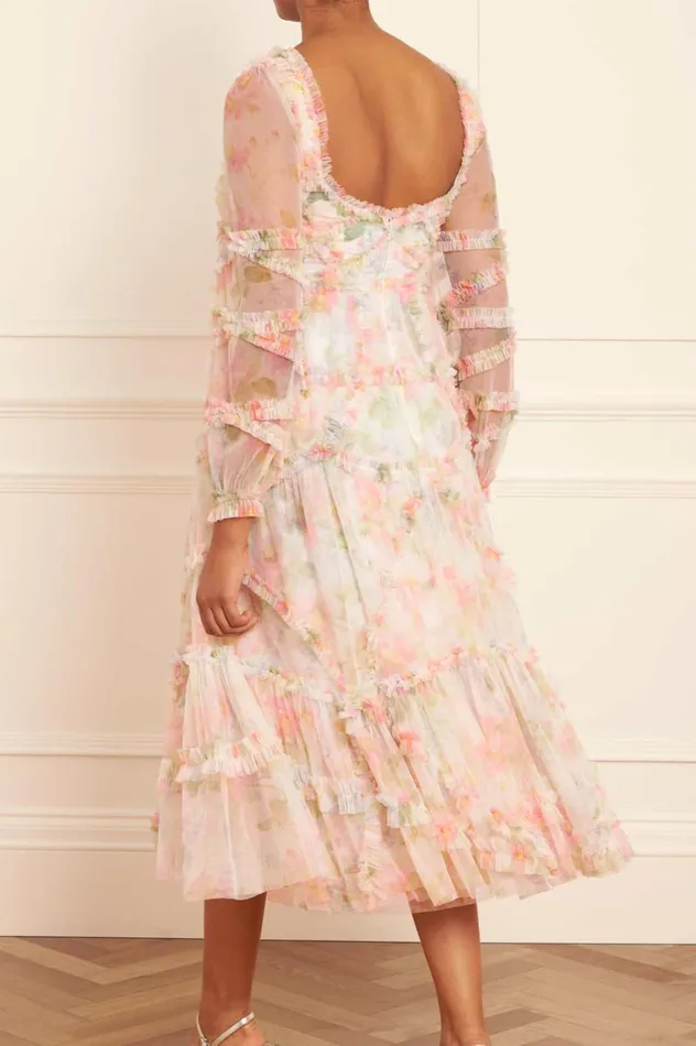 Immortal Rose Maeve Long Sleeve Ballerina Dress Multi Women Needle and Thread Dresses