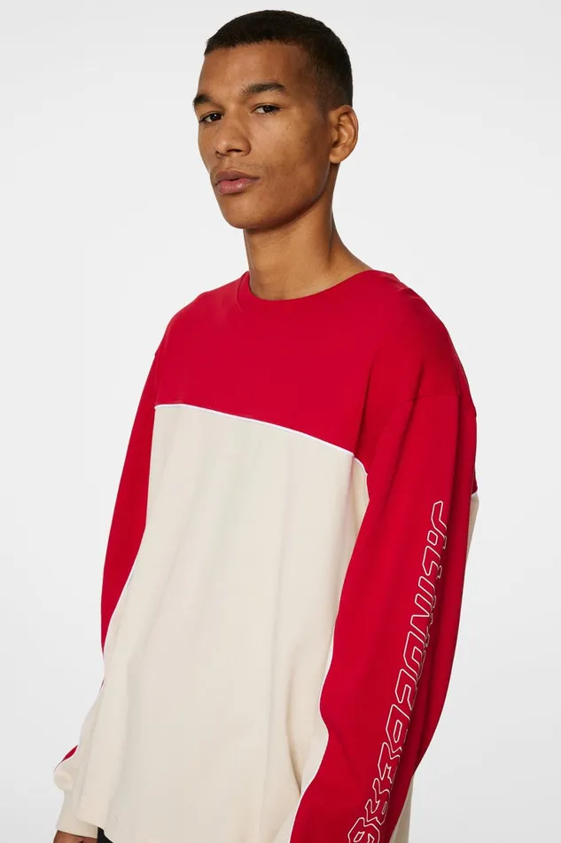 JLindeberg TShirts Men Stanley Panel Longsleeve Tee