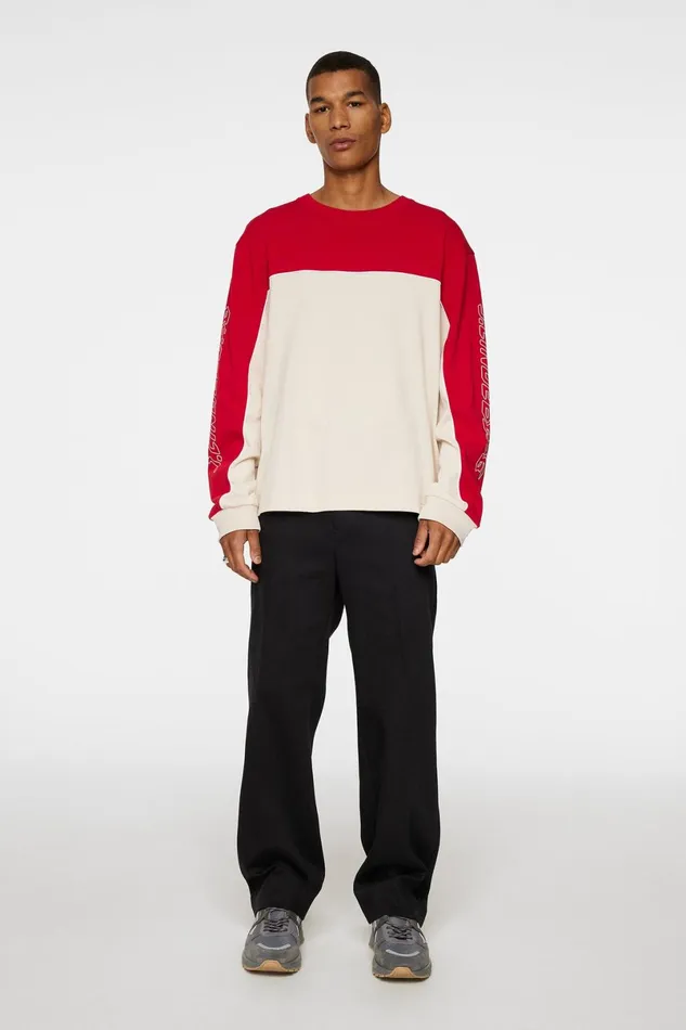 JLindeberg TShirts Men Stanley Panel Longsleeve Tee