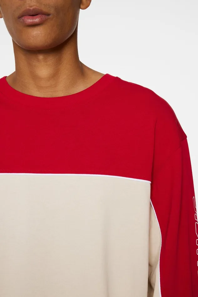 JLindeberg TShirts Men Stanley Panel Longsleeve Tee