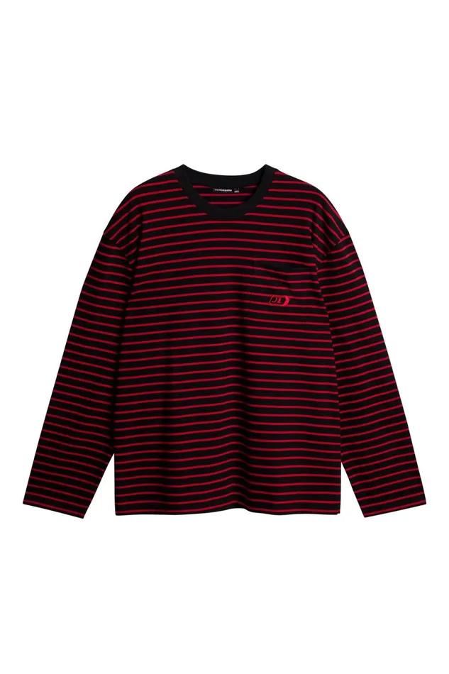 JLindeberg TShirts Men Walsh Stripe Long Sleeve Tee