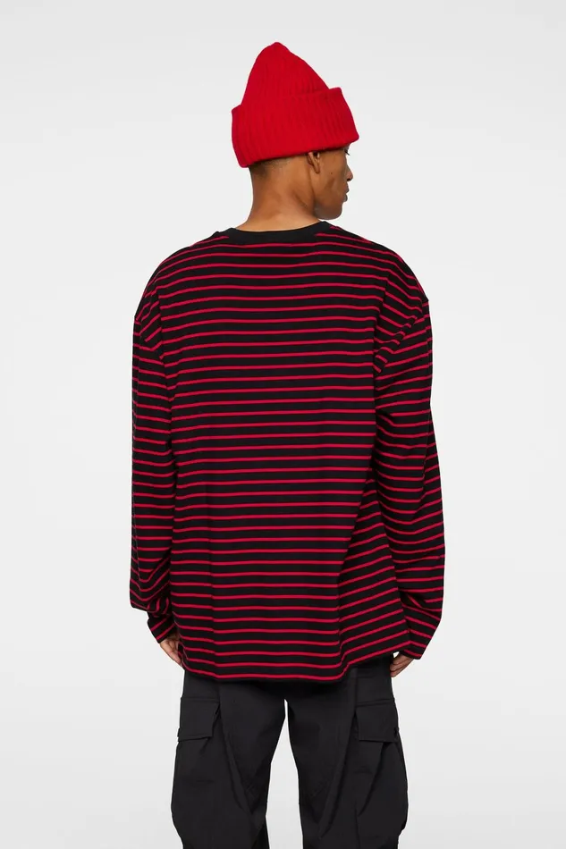 JLindeberg TShirts Men Walsh Stripe Long Sleeve Tee