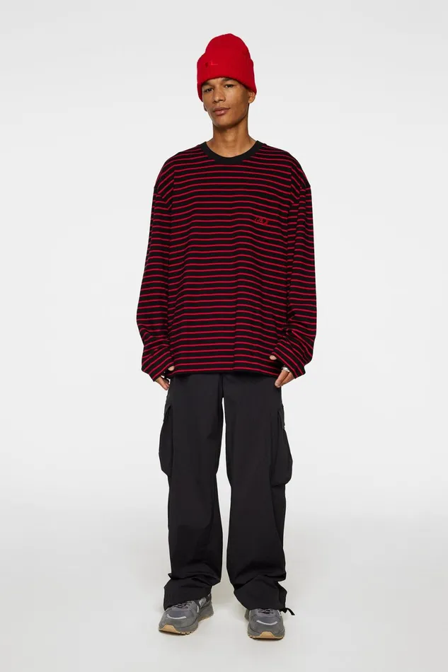 JLindeberg TShirts Men Walsh Stripe Long Sleeve Tee