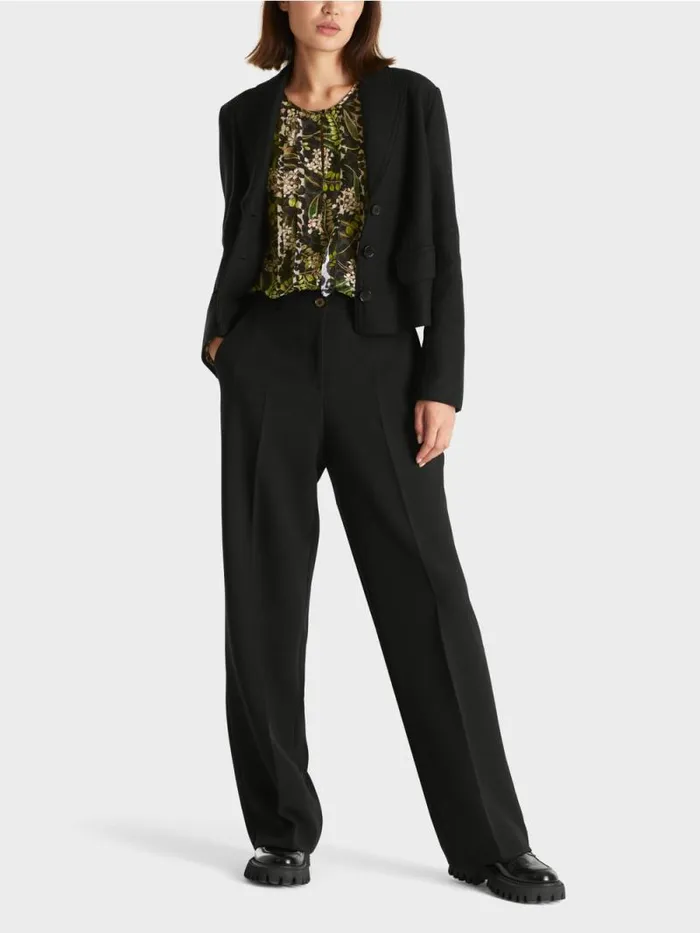 Jacken Damen Marc Cain Kurzer Gerader Blazer Knitted In Germany Black