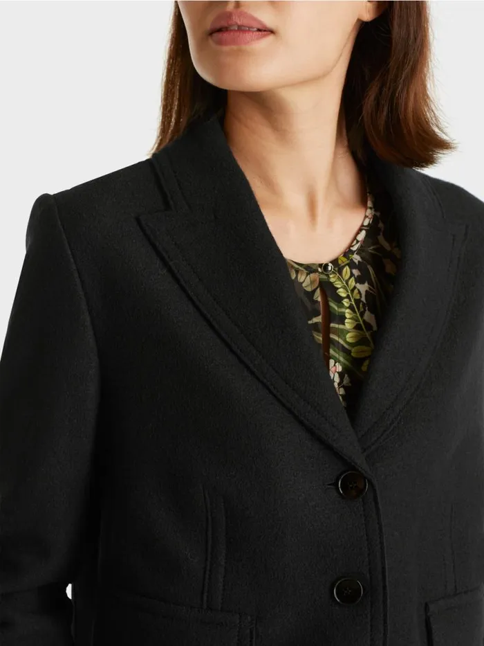 Jacken Damen Marc Cain Kurzer Gerader Blazer Knitted In Germany Black