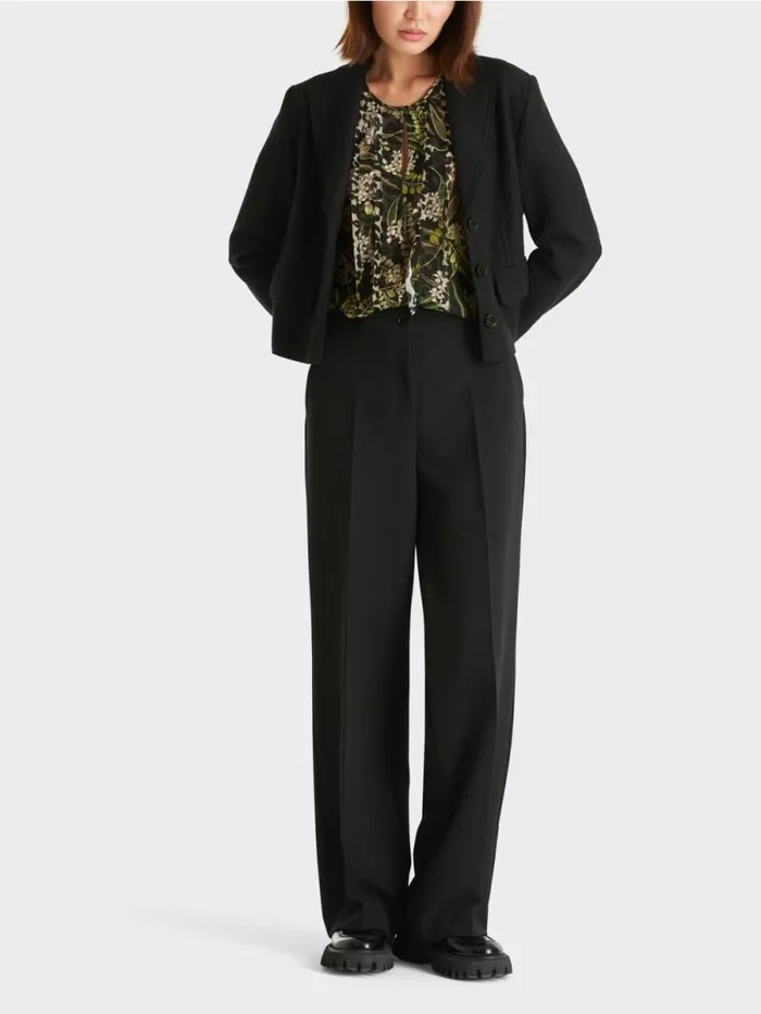Jacken Damen Marc Cain Kurzer Gerader Blazer Knitted In Germany Black