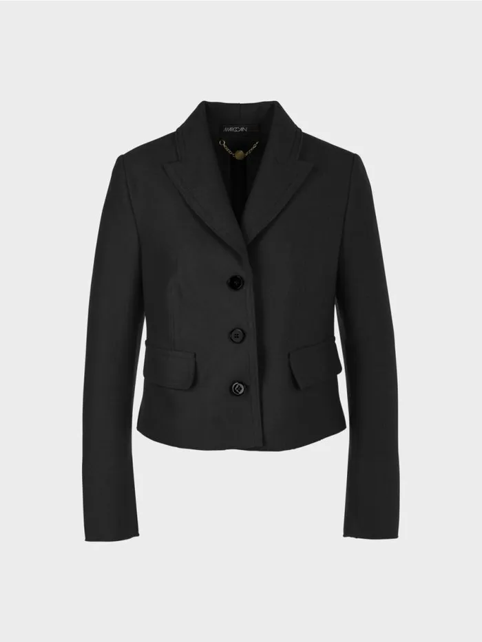 Jacken Damen Marc Cain Kurzer Gerader Blazer Knitted In Germany Black