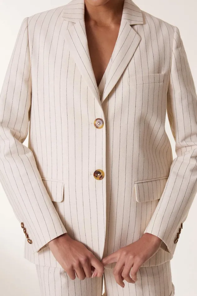 Jackets and Coats Women Leon and Harper Venice Vertic Jacket Ecru
