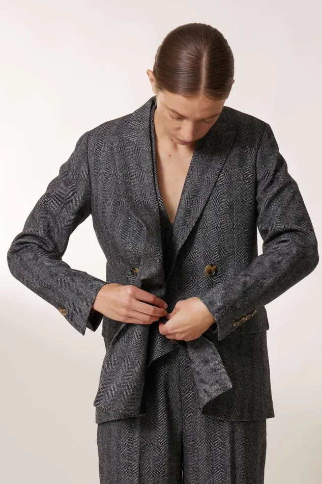 Jackets and Coats Women Leon and Harper Volverte Chev Jacket Chevron