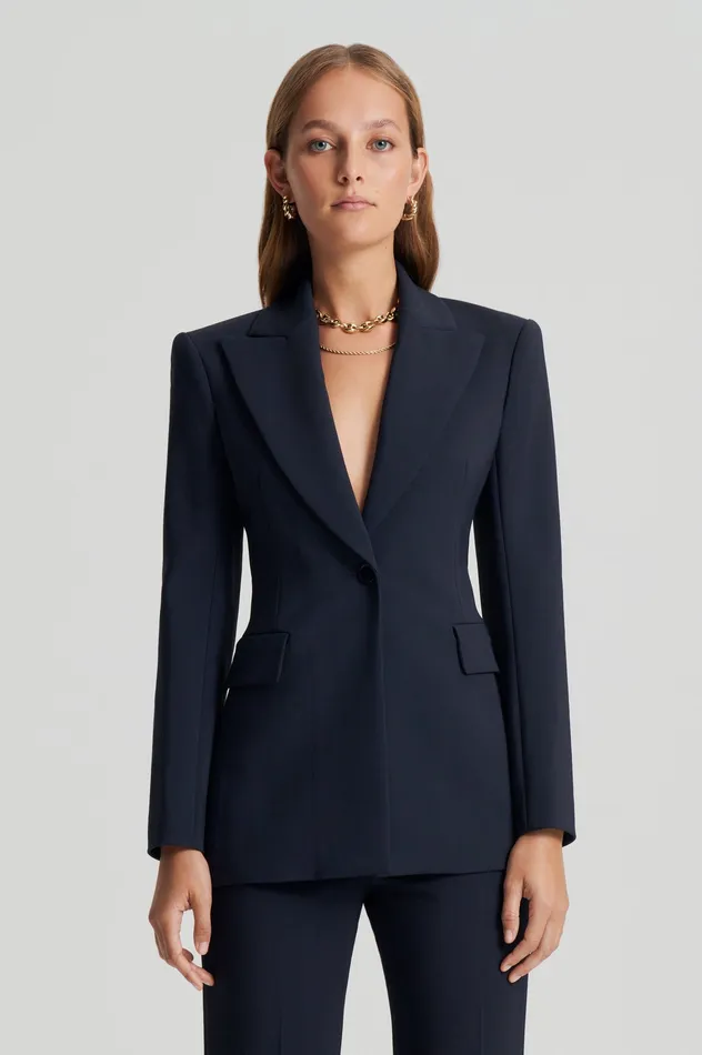 Jackets Scanlan Theodore Women TAILORED JACKET NAVY