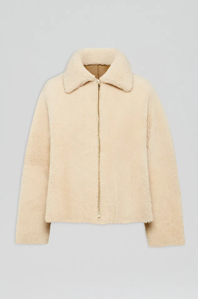 Jackets SHEARLING COCOON SLEEVE JACKET BEIGE Scanlan Theodore Women Jackets SHEARLING COCOON SLEEVE JACKET BEIGE Scanlan Theodore Women