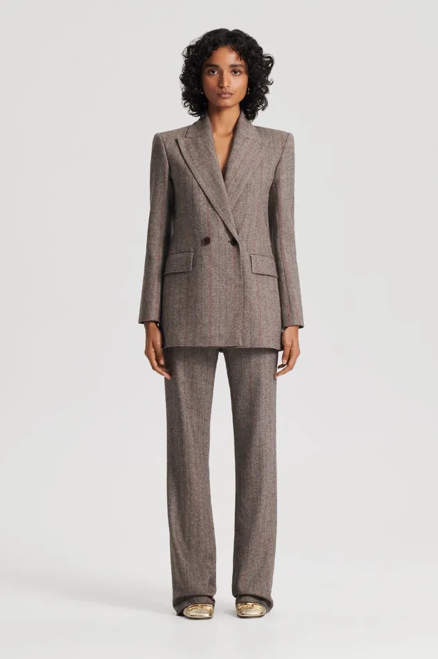 Jackets Women HERRINGBONE WEAVE JACKET MORO Scanlan Theodore