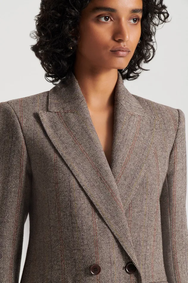 Jackets Women HERRINGBONE WEAVE JACKET MORO Scanlan Theodore Jackets Women HERRINGBONE WEAVE JACKET MORO Scanlan Theodore