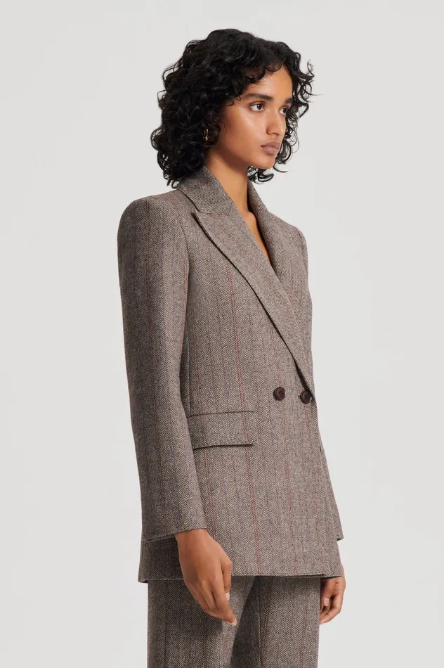 Jackets Women HERRINGBONE WEAVE JACKET MORO Scanlan Theodore Jackets Women HERRINGBONE WEAVE JACKET MORO Scanlan Theodore