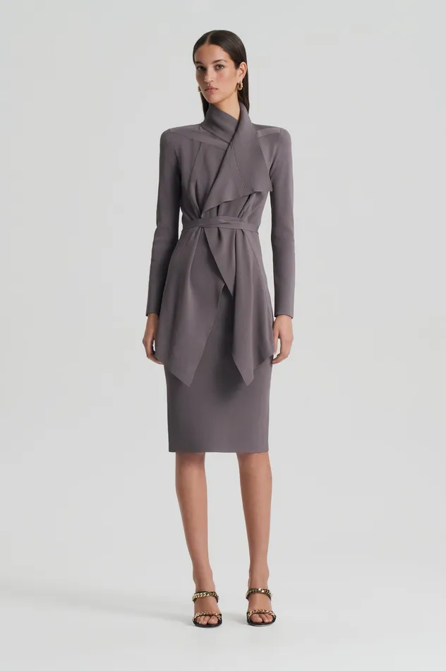 Jackets Women Scanlan Theodore CREPE KNIT DRAPE FRONT JACKET TORBA