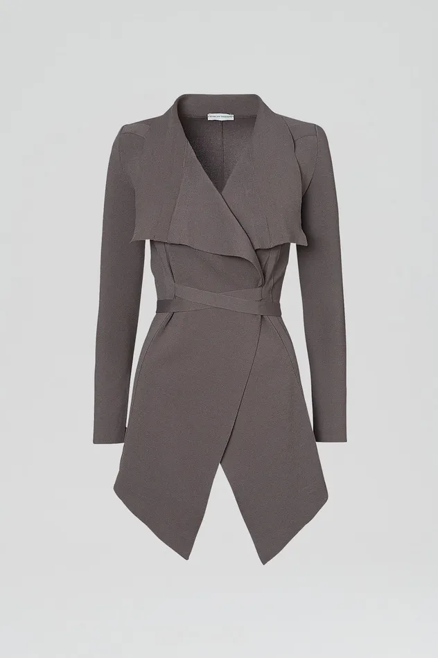 Jackets Women Scanlan Theodore CREPE KNIT DRAPE FRONT JACKET TORBA