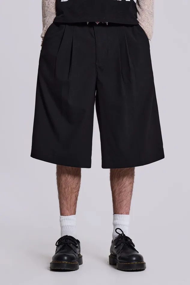 Jaded London Bestsellers Men Shop Black Goliath Tailored Shorts
