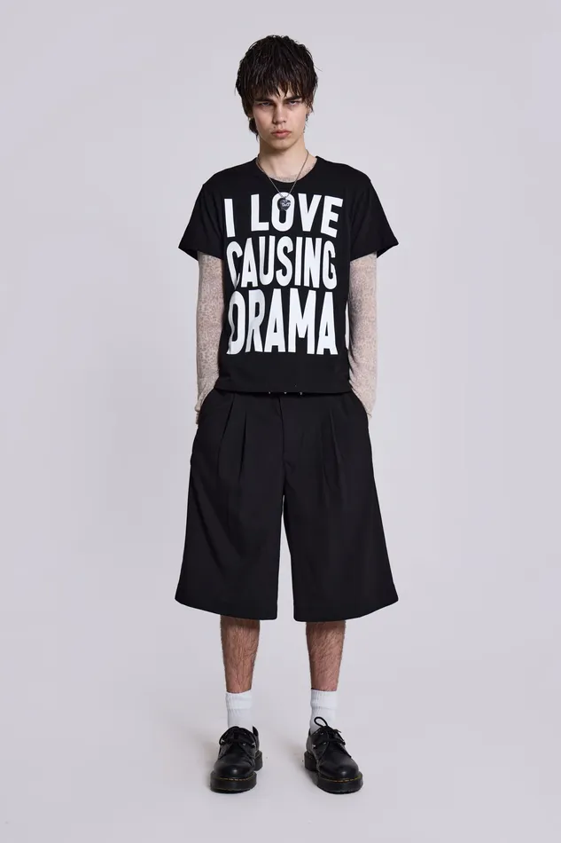 Jaded London Bestsellers Men Shop Black Goliath Tailored Shorts