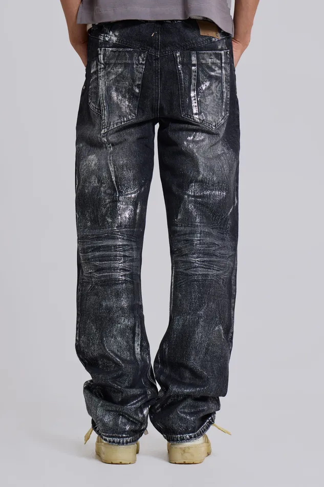 Jaded London Denim Men Shop Gunmetal Reed Jeans