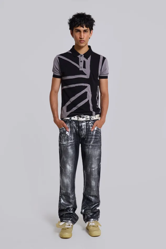 Jaded London Denim Men Shop Gunmetal Reed Jeans