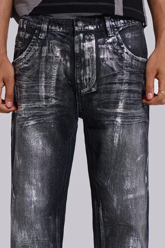 Jaded London Denim Men Shop Gunmetal Reed Jeans